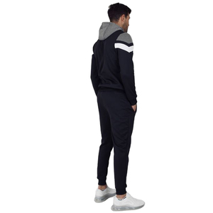Unisex Cotton Sweat Suits Heavyweight Stacked Hoodie Jogger <b>Set</b> Custom Tech Fleece Tracksuit For Streetwear Mens Plain - Product Image 3