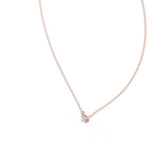 Pendentif en or 10 carats avec diamant de laboratoire 0,24 ct, collier de mariage style Winston, élégant pendentif en diamant taille émeraude - Product Image 2