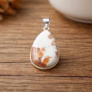 <b>Top</b> Quality Scolecite Teardrop Pendant 925 Sterling Silver <b>Rose</b> Gold Yellow Gold Plated Healing Gemstone Jewelry for Anniversary - Product Image 3