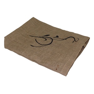 Sac de courses personnalisé en jute à imprimé floral, en toile de jute naturelle pour usage quotidien, pour légumes et aliments, impression sérigraphique - Product Image 5