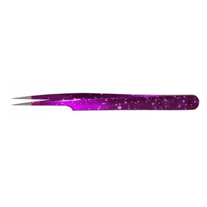 Pinzas Quirúrgicas Morje de Acero Inoxidable para Pestañas, Punta Suave, Color Morado, Herramientas de Maquillaje - Product Image 2