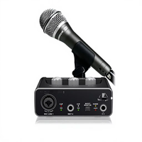 Set Mikrofon Dinamis American untuk Q7 dengan XLR dan Kartu Suara Berkabel untuk Siaran Langsung, Bernyanyi, dan Rekaman