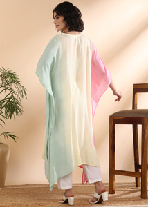 High Quality Designer Rayon <b>Kaftan</b> Tie Dyed <b>Summer</b> Daily Wear Regular Fit Sweetheart neck at Best Price by Supplier - Product Image 3