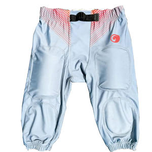 Conjunto de uniforme de fútbol americano personalizado con nombre y número del equipo, jersey y pantalones transpirables de fútbol americano - Product Image 2