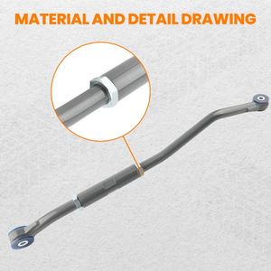 Barre de direction réglable robuste de 2 à 6 pouces pour Dodge Ram 2500 3500 2003-2013, suspensions de camion 4x4, rehausse de suspension - Product Image 2