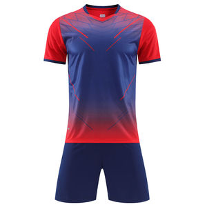 Conjunto de Camiseta y Pantalones Cortos de Fútbol Unisex Personalizados, 100% Poliéster, Sin Costuras, Transpirables, que Absorben la Humedad, de Secado Rápido, Ligeros, con Cuello Redondo - Product Image 5