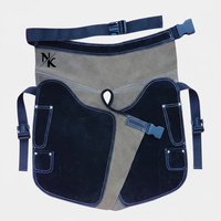 Tablier de ferrier professionnel de luxe en cuir véritable brun foncé, durable et confortable, pour le sablage et l'entretien équestre