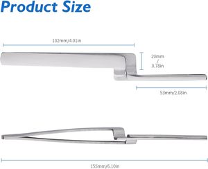 Lot de 5 pinces droites en acier inoxydable pour porte-papier articulé dentaire, certifiées CE Classe II ISO13485, maintien ferme - Product Image 2