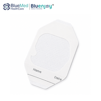 Apósito Médico BLUENJOY de Película de PU Hipoalergénica, Impermeable y Estéril, Apósito Adhesivo de PU para Fijación de Cánulas