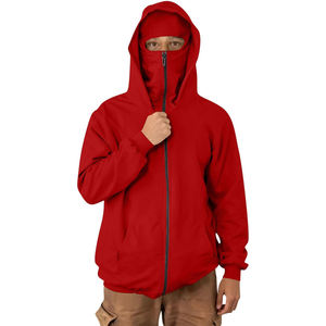 Sweat à capuche Ninja pour homme en molleton léger, respirant et écologique, en tissu laine/viscose réglable, haute qualité - Product Image 5