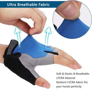 Gants de cyclisme pour hommes et femmes, gants de vélo VTT à demi-doigts, gants antidérapants et absorbant les chocs pour le fitness, le cyclisme et les sports de plein air - Product Image 5