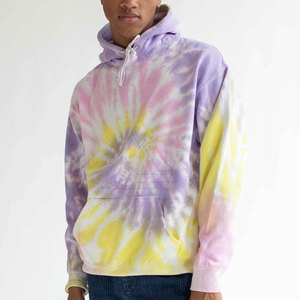 Sweats à capuche tie-dye colorés pour hommes, conçus avec une coupe décontractée et un tissu en coton mélangé doux pour la mode et les loisirs au quotidien. - Product Image 6