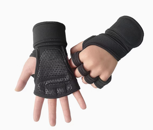 Gants de fitness respirants en maille à demi-doigts avec sangle de poignet réglable pour la musculation en salle de sport, gants d'entraînement unisexes - Product Image 5