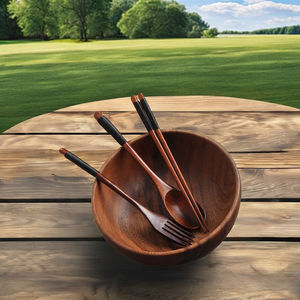 Juego de utensilios de madera natural sostenible de alta calidad, vajilla de calidad del fabricante de Vietnam al por mayor - Product Image 2