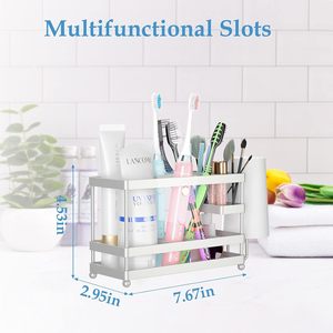 Multifunctional Toothbrush Stand Holder Space Saving Bathroom Organizer for <b>Accessories</b> - Product Image 3