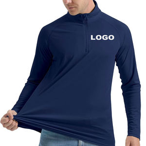 Men's <b>White</b> Golf <b>Quarter</b>-<b>Zip</b> Pullover Sweatshirt Full Sleeve Solid Color Casual Knitted Polyester Breathable Top - Product Image 6