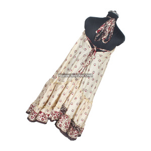 Nuevo Vestido de Seda Vintage Hecho a Mano para Mujer, Elegante Vestido de Noche sin Mangas para Mujer, Vestido de Verano con Espalda Descubierta - Product Image 4