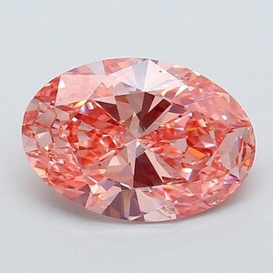 Diamant CVD rose vif fantaisie de forme ovale de luxe, cultivé en laboratoire, 2,71 carats, clarté VS1, polissage excellent, diamant non monté pour bijoux - Product Image 6