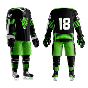 Uniformes de hockey sobre hielo de manga larga para hombre, de primera calidad, cómodos, tallas grandes, con logotipo personalizado, precio mayorista económico. - Product Image 4