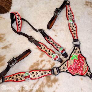 Conjunto de Cabezada y Pechera de Cuero Premium con Diseño Floral Tallado a Mano Estilo Western 2026 |   Equipo Ecuestre Cómodo y Duradero, Personalizable - Product Image 3