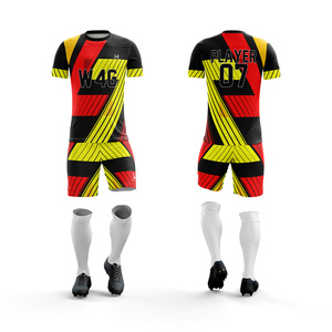Ensembles de maillots de football personnalisés pour clubs de football, vente en gros, 4 jeux, 100% polyester, respirants, antibactériens, séchage rapide - Product Image 3
