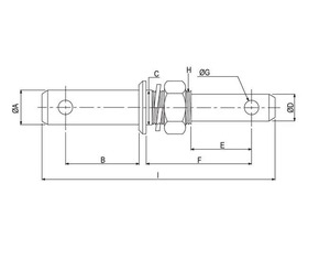 Pasador de Acero Inoxidable de Doble Montaje para Implementos Agrícolas, Conexión de Resorte para Tractor - Product Image 3