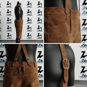 Lederhosen bavaroises en daim véritable de haute qualité, grandes tailles, écologiques, couleurs personnalisées, broderie, Lederhosen bavaroises - Product Image 4
