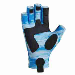 Gants de pêche d'été personnalisés en nylon anti-UV, paume épaissie, antidérapants, respirants, unisexes, avec fermeture auto-agrippante pour activités de plein air - Product Image 3