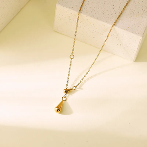 สร้อยคอทรงเรขาคณิตสำหรับผู้หญิง ทำจากสแตนเลส 304 ชุบด้วยทองคำแท้ 18K - Product Image 6