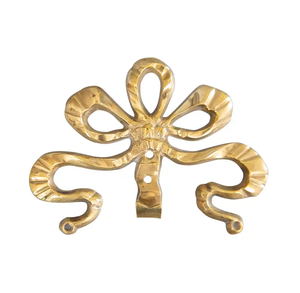 Gancho de latón para colgar en la entrada, gancho para toallas, a los precios más bajos, gancho doble resistente para colgar en la pared del baño, gancho dorado. - Product Image 1