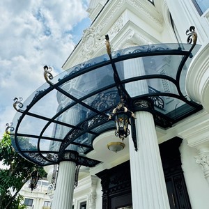 Victorian <b>Iron</b> Canopy Entryway Decorative Metal Roof Outdoor Villa Balcony Cover Corrosion Resistant - Product Image 6