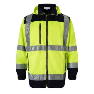 High Quality Mens Winter Work Jacket OEM Waterproof <b>Safety</b> Coat Reflective Industrial Workwear Hooded Collar Customizable Logo - Product Image 5