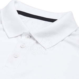 Wholesale <b>White</b> Half Sleeve Men's for Polo T-<b>Shirts</b> High Quality 100% Cotton Embroidered Technique Breathable Knitted <b>Plain</b> - Product Image 2