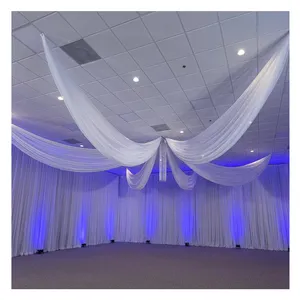 Backdrops Drape Polyester Curtains Drapes Backdrop For Hotel Ceiling Drapes Wedding