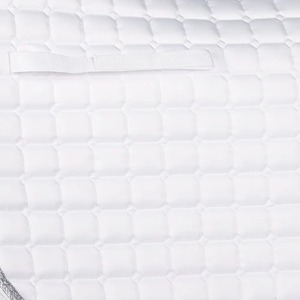 White <b>Quilted</b> Horse Saddle Pad With Silver Trim Microfiber Fabric Equestrian Riding Pad Equestrian Equipment Manufacturer Saddle - Product Image 6