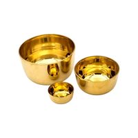 Bol en laiton véritable fait main de 2 pouces, décoration d'intérieur, service alimentaire, élégance thaïlandaise traditionnelle, haute qualité, léger, souvenir, cadeau