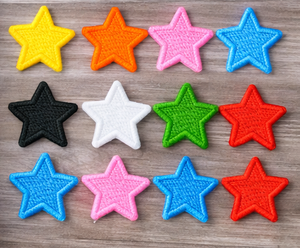 Parches Bordados Termoadhesivos con Forma de Estrella, 100 Piezas, 10 Colores, Apliques Personalizables para Ropa, Bolsos, Zapatos - Product Image 4