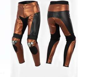 Pantalon de course en cuir noir pour motard - Product Image 1