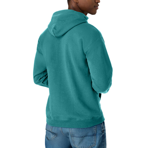 Sudadera con Capucha para Hombre, Color Verde Mar, Corte Regular, Felpa de Algodón, Estilo Casual para Otoño, con Bolsillo Delantero y Capucha con Cordón Ajustable - Product Image 6