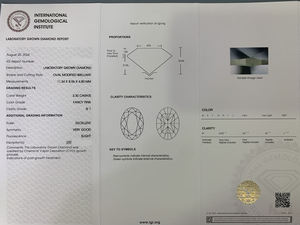 เพชรทรงรี 1.05 กะรัต ขายส่ง ได้รับการรับรองจาก IGI ความสะอาดระดับ VVS เพชรเม็ดเดี่ยวสำหรับทำเครื่องประดับ เพชรแฟนซีสีชมพู CVD ผลิตในห้องปฏิบัติการ - Product Image 2