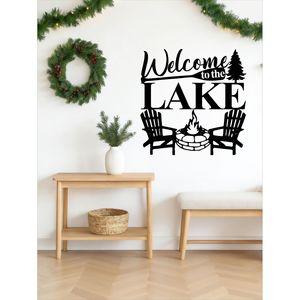 CIFbuy Arte Murale Moderna Astratta con Motivo Lago, in Ferro Impermeabile e Antiruggine per Soggiorno, Ufficio, Patio - Servizio di Raccolta Disponibile - Product Image 5