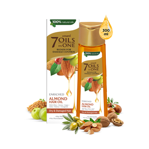 Aceite Capilar de Almendras Emami 7 Aceites en Uno - 300ml |   Mezcla Herbal 100% Natural Enriquecida |   Fórmula para el Control de Daños |   Sin Petrolato - Product Image 1