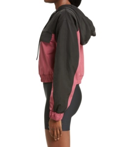 Veste coupe-vent à capuche pour femme, logo personnalisé, nylon, style décontracté, veste courte - Product Image 6