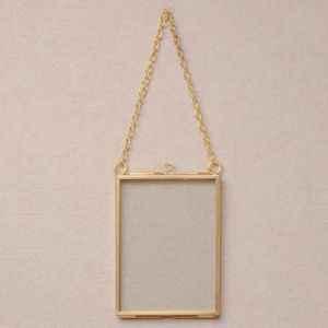 Home Decor Glass & Metal Hanging Photo <b>Frame</b> for <b>Wall</b> Decoration, with 2 Sides Glass Customized <b>Frames</b> - Product Image 4