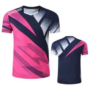 Nouveau maillot de badminton respirant sur mesure, taille standard, séchage rapide, t-shirts de tennis surdimensionnés personnalisés, manches courtes pour hommes - Product Image 6