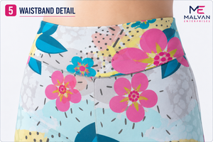 Pantalones de Yoga/Leggings para Mujer, Sublimados, de Poliéster/Spandex, con Logotipo Personalizado, Alta Elasticidad, Estiramiento en Cuatro Direcciones, Impresos, Superventas - Product Image 4