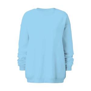 Sudadera de algodón orgánico con cremallera, ecológica, para mujer, de color sólido, sudadera extragrande para mujer - Product Image 1