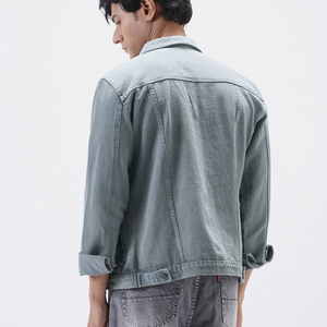 OEM <b>Mens</b> <b>Denim</b> Jean <b>Jacket</b> Casual Outwear Fall <b>Jacket</b> <b>Denim</b> Button up Coat Oversize <b>Denim</b> <b>Jacket</b> for <b>Men</b> acidwash fashion casual - Product Image 2