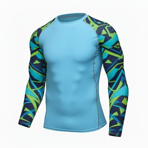 Long Sleeve Mens Bjj Mma <b>Compression</b> <b>Shirt</b> Rashguards Rash Guard for Bjj Rashguard Mma Workout Gym <b>Shirt</b> Fully Sublimated - Product Image 2