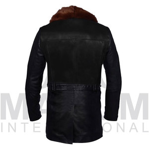 Luxurious <b>Women</b> Slim Regular-Length <b>Leather</b> <b>Bomber</b> <b>Jacket</b> Breathable Plush Fur Lining Warmth Style Elegant Winter Embroidered - Product Image 2